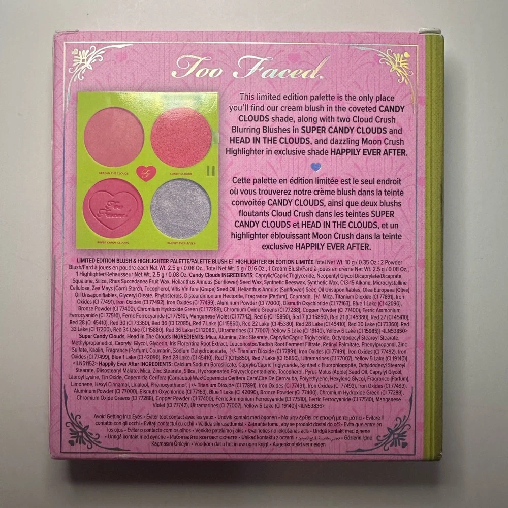 Too Faced New Fairytale Crush Limited Edition Blush and Highlighter Pallet